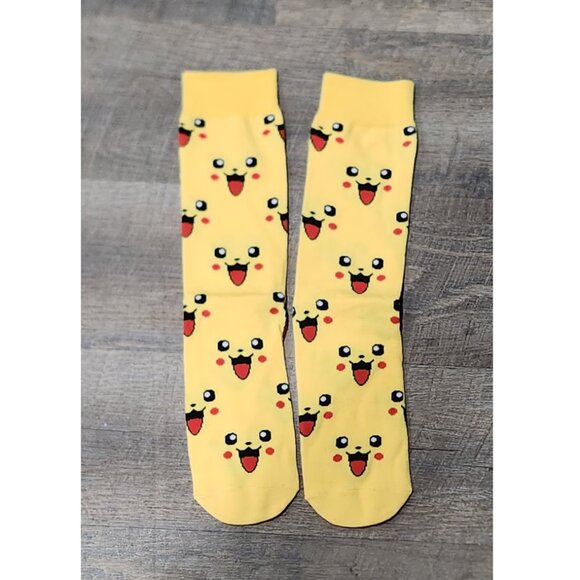 BRAND NEW! POKEMON Socks PIKACHU Socks Men's Socks Mens Socks Adult or Teens - Picture 1 of 2